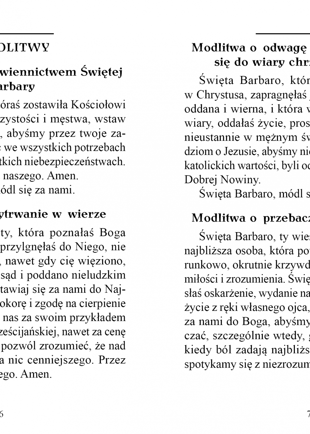 Do Świętej Barbary